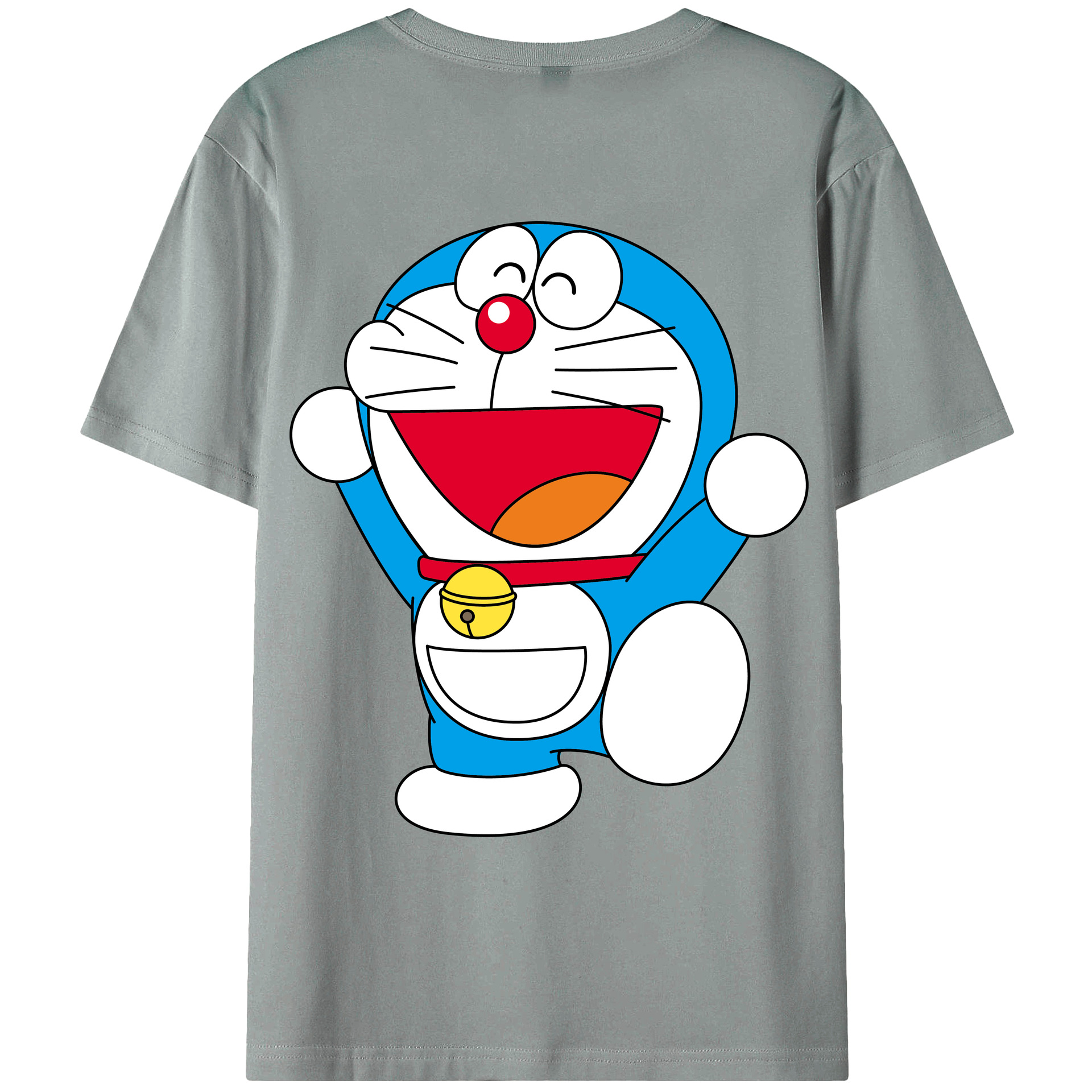（画像用） ドラえもん Doraemon 綿100％ メンズ半袖Tシャツ（バックプリント） 通気性